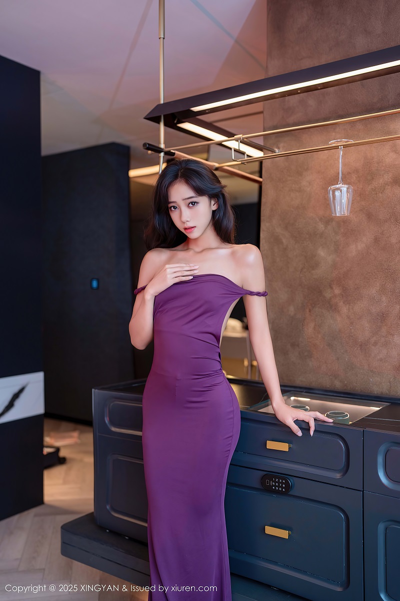 [XINGYAN星颜社] 2025.09.29 VOL.407 时安安 紫色连衣裙