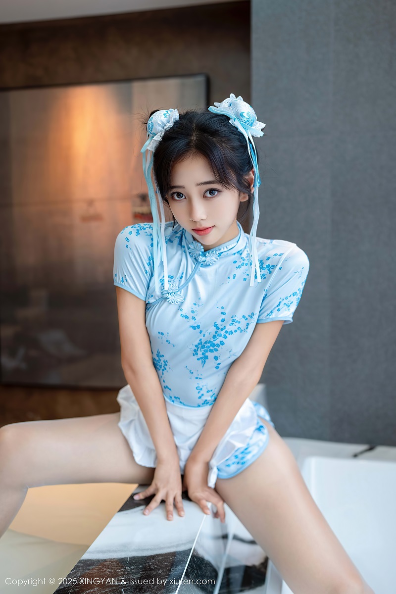 [XINGYAN星颜社] 2025.10.22 VOL.414 时安安 蓝色旗袍
